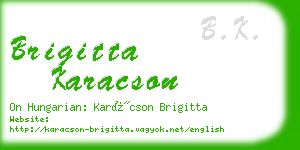 brigitta karacson business card